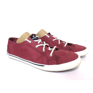Sperry Top-Sider Women’s Lounge LTT Burgundy Canvas Shoes Sneakers - Size 10
